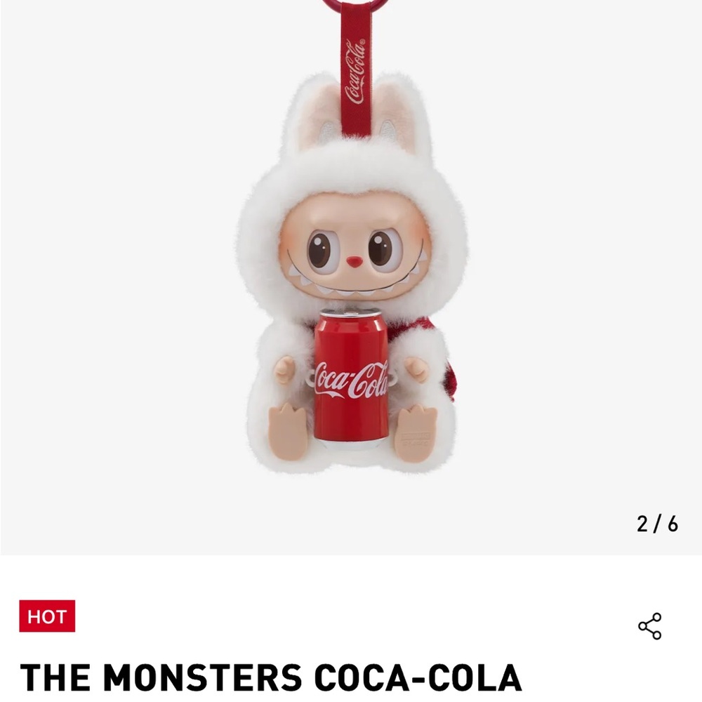 Coca Cola Red and White Collectible Figure and have a seat labubu set of 6 - Picture 2 of 3